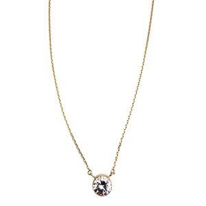 14K Yellow Gold CZ Pendant Necklace #22702